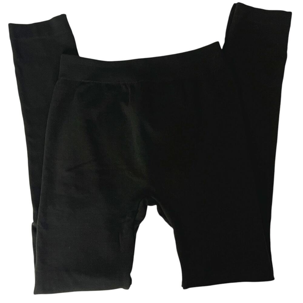 Connection 18 (1X) Cozy Warm Comfort Seamless Fleece Lined Mid Rise Leggings